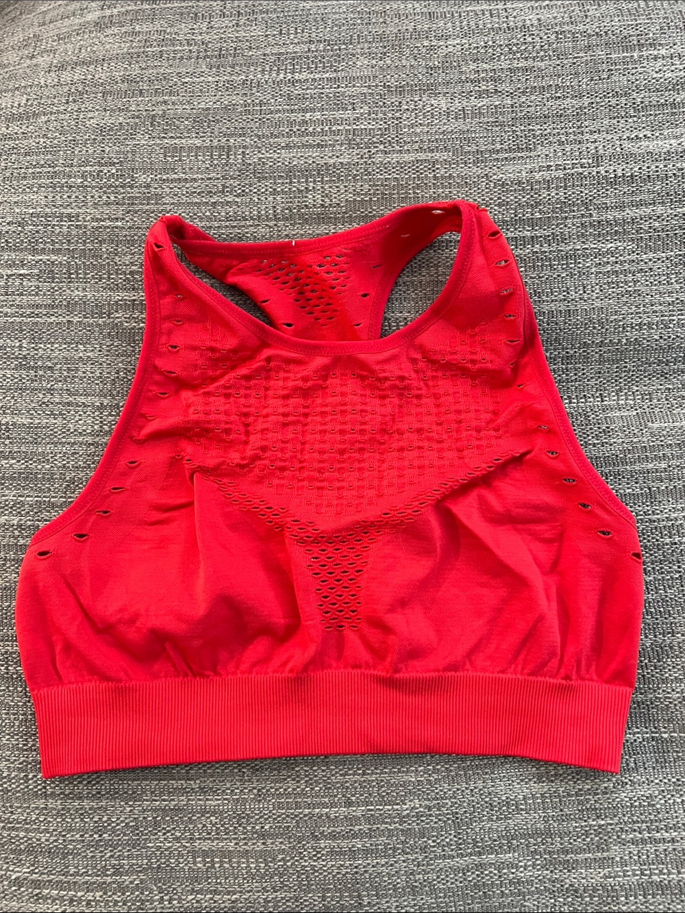 aerie Seamless High-Neck Sports Bra - Red